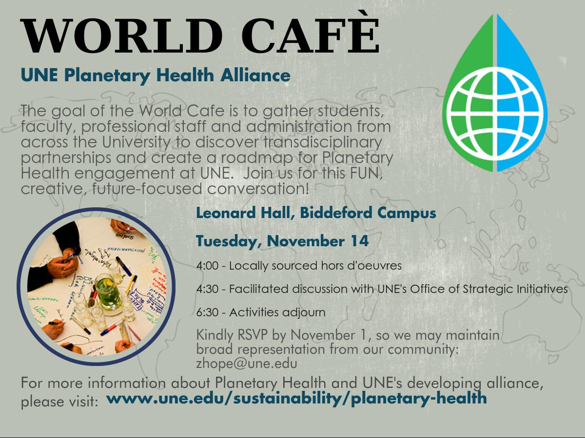 world cafe event poster