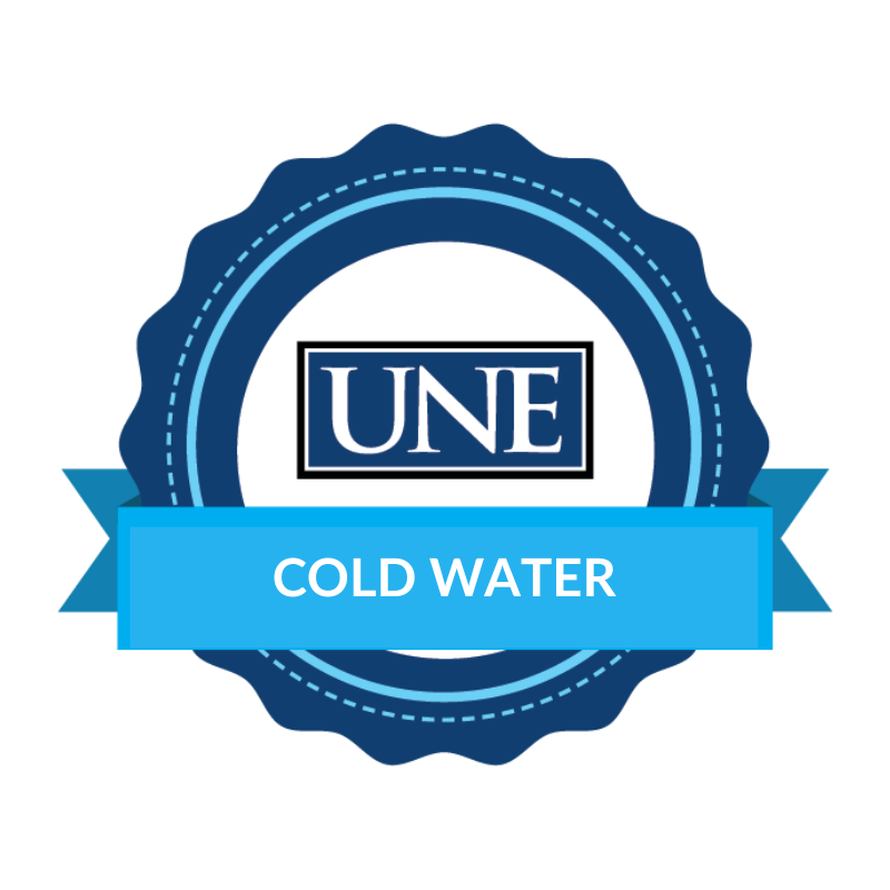 Graphic for the U N E badging program Cold Water