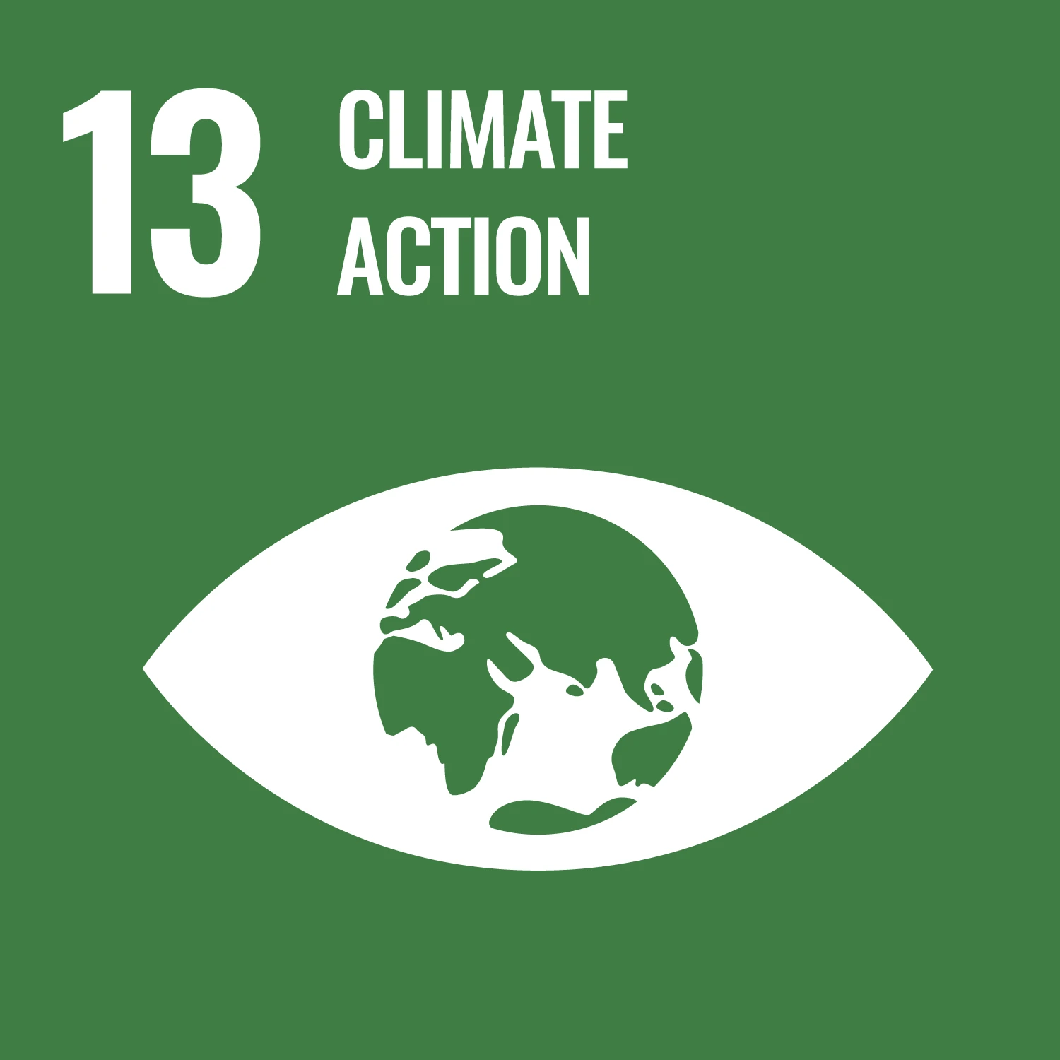 An illustration of the world as an eyeball and the text, "Climate Action"