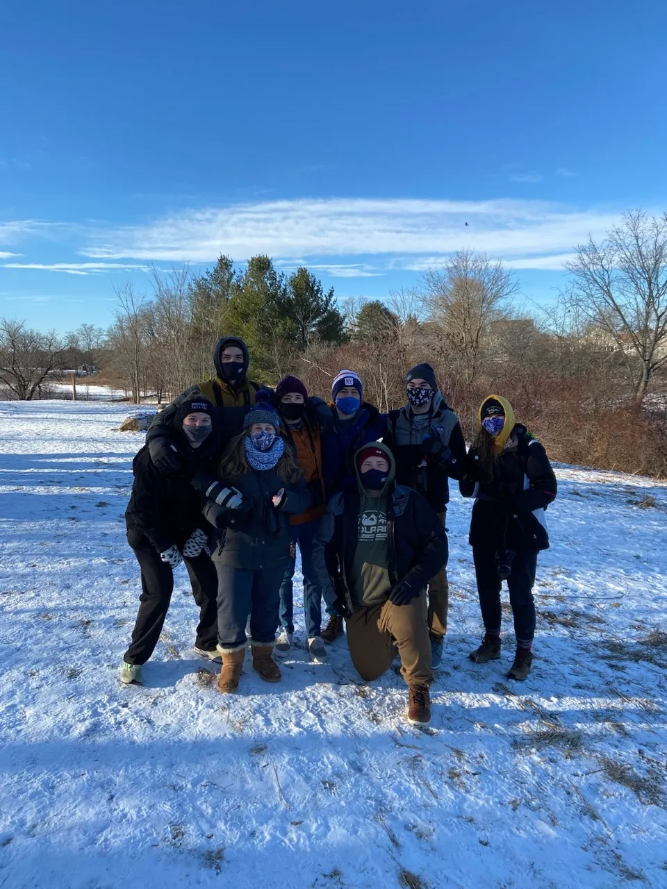 From left:  Dani Jewell, Xander Vitarelli, Morgan Quimby, Dean Hernandez, Sam Fuller, Garrett Hooper, Harry Wales, and Julia Mast