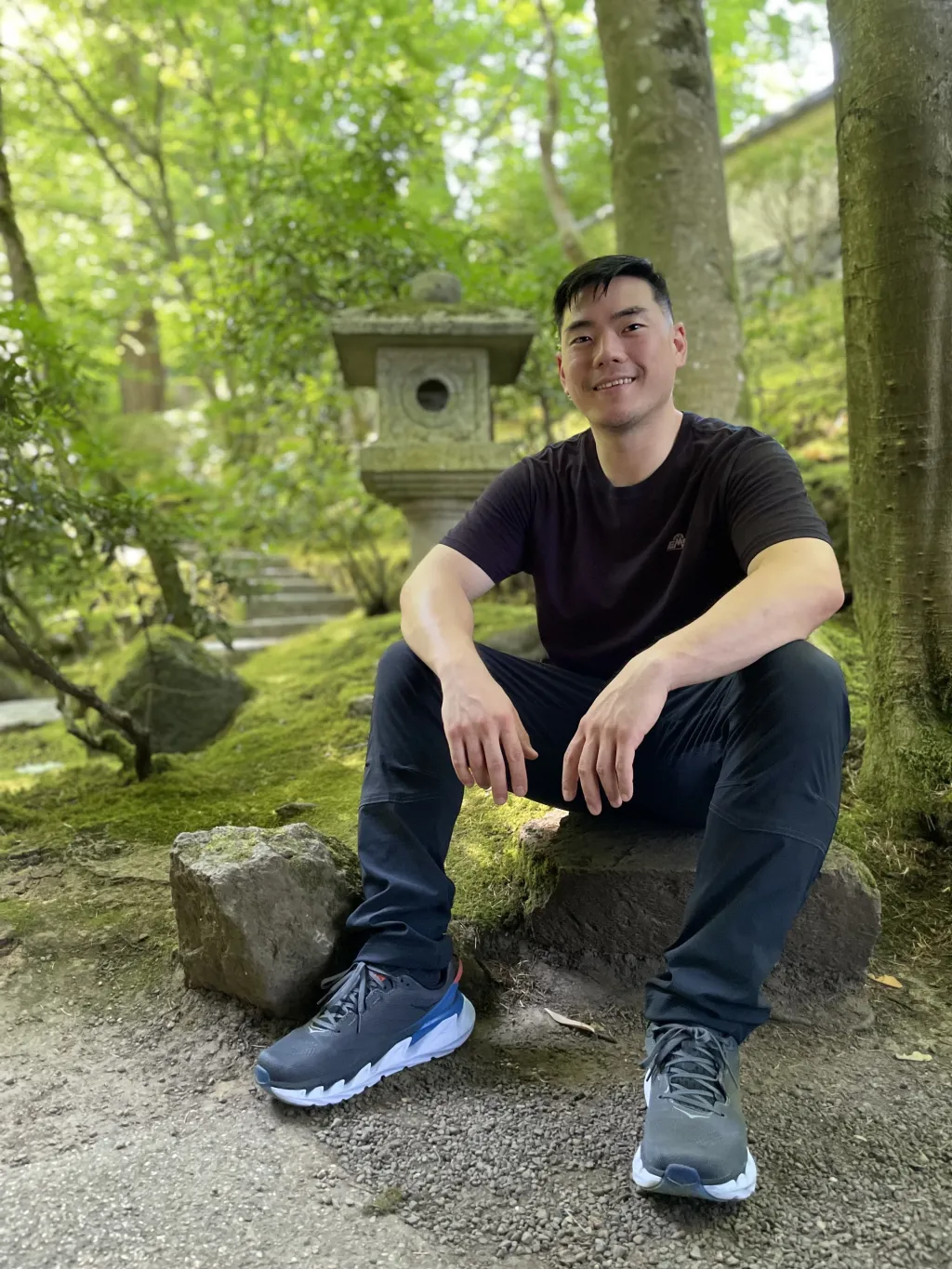Photo of man smiling in woods