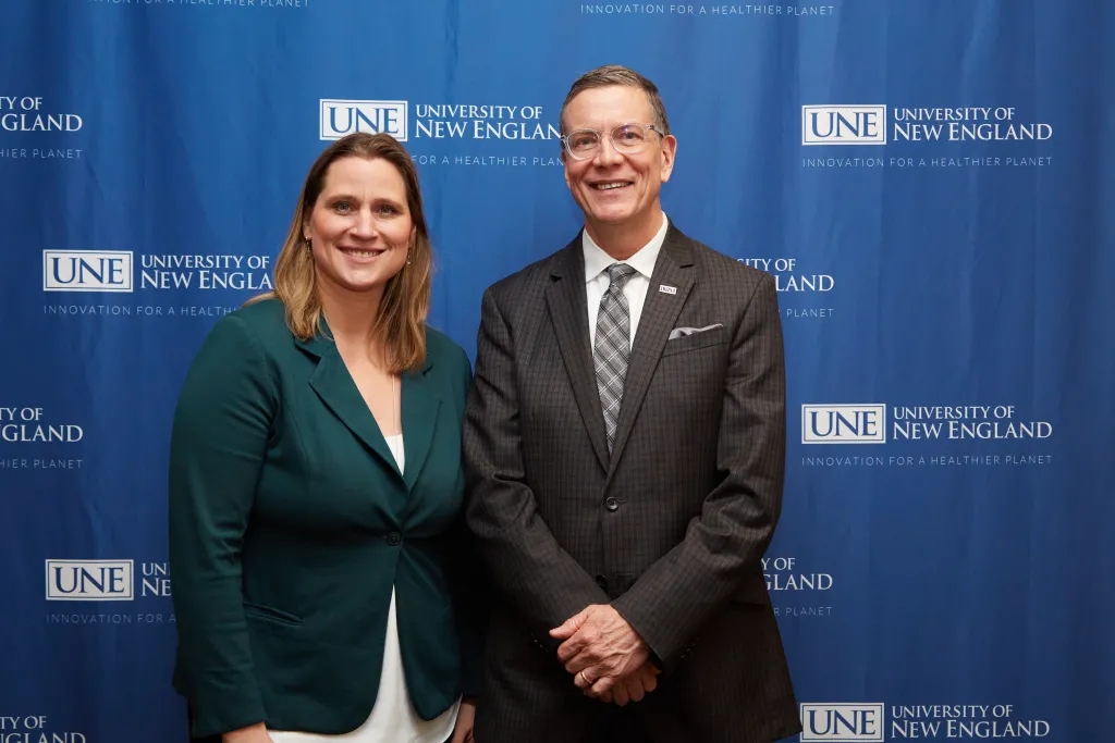 Ruggiero and UNE President James Herbert