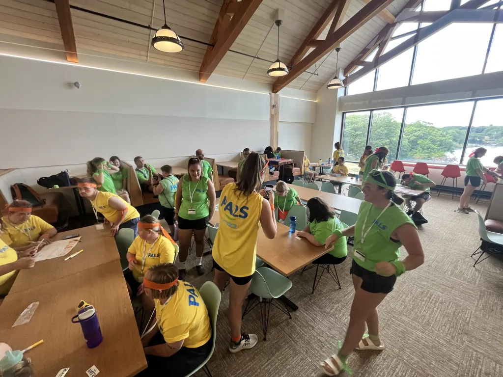 Participants ready themselves for the Olympics