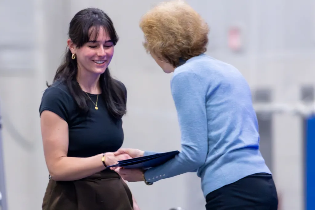 student accepting award University Awards 2024