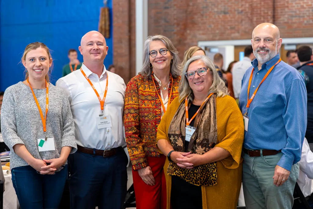 Eva Rose Balog, Scott Wood, Karen Houseknecht, Gwen Mahon, and Dereck Molliver at Annual Statewide Life Sciences Conference on the UNE Portland Campus for the Health Sciences