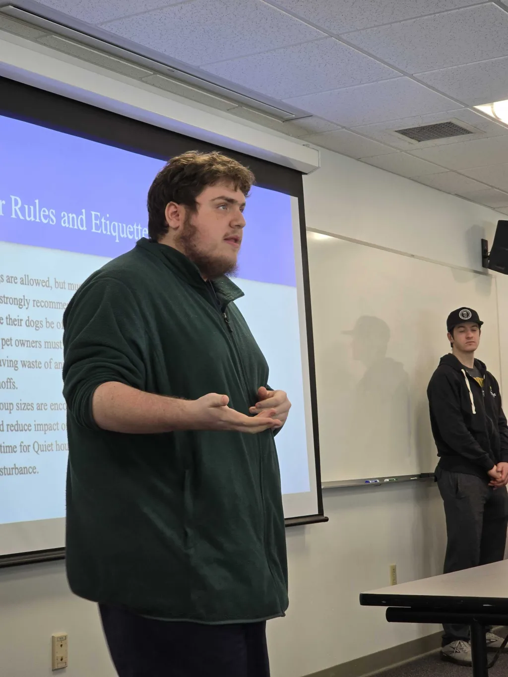 OBI students presenting to KCT representatives