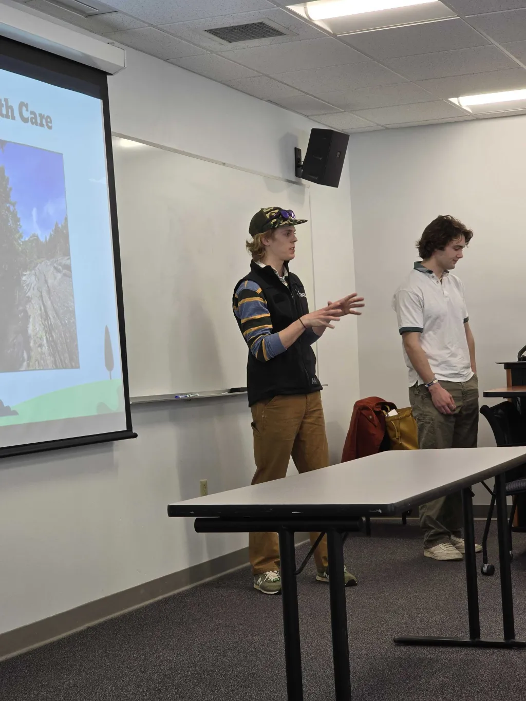 OBI students presenting to KCT representatives