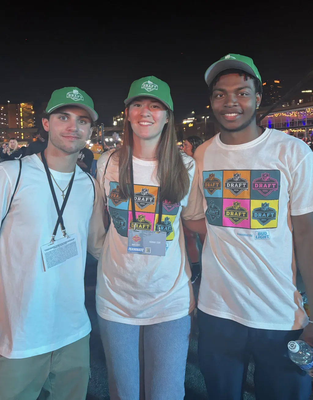 Six UNE students went to work at the NFL Draft in 2026.