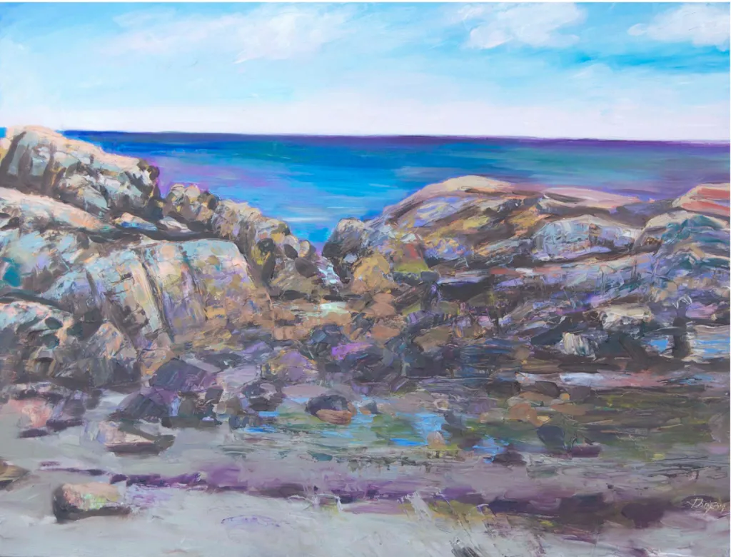 Oil painting by faculty artist Charles Thompson, in conversation with Matt Anderson, Ph.D., professor of English