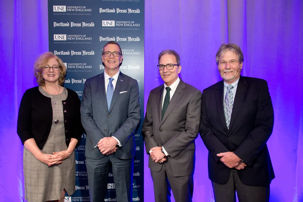 Carol Coultas, President James Herbert, Greg Kesich, and Bill Nemitz