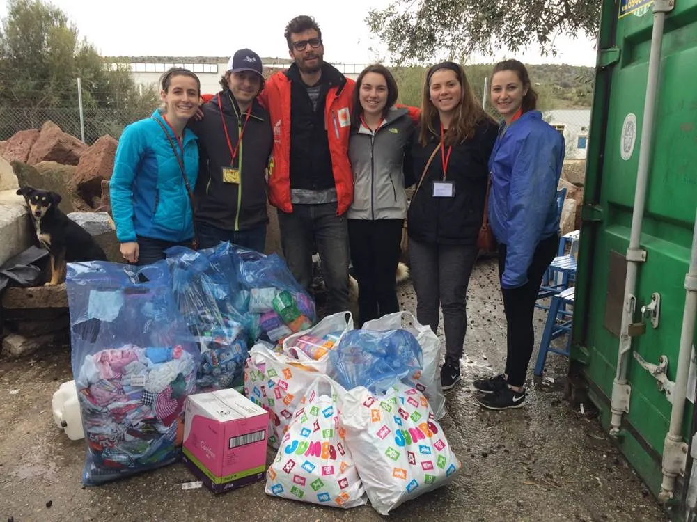 The group sorted and delivered needed aid to refugees