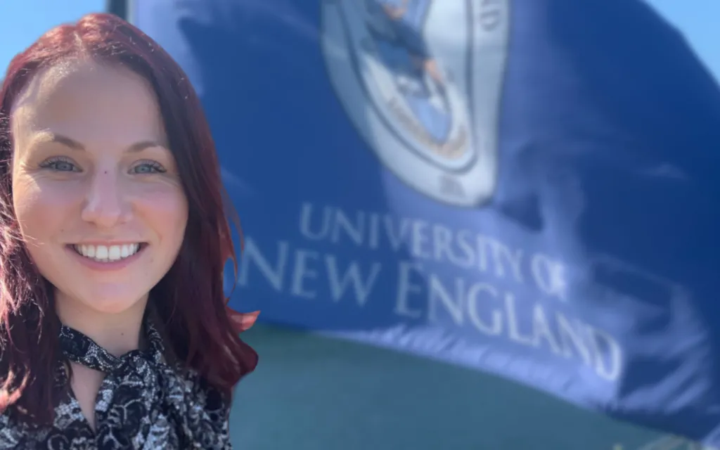 Keane said she fell in love with UNE, the campus, and the community feel during a visit
