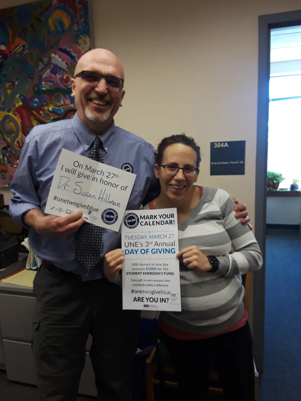 Faculty give blue