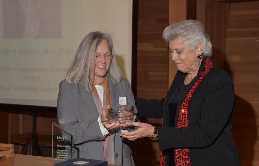 Gugliucci was recognized for advancing the work of hospice