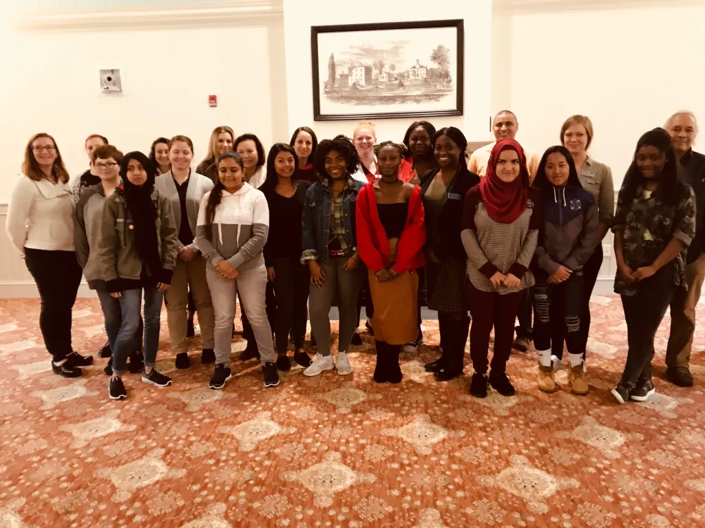 Deering High School students recently met with their UNE mentors