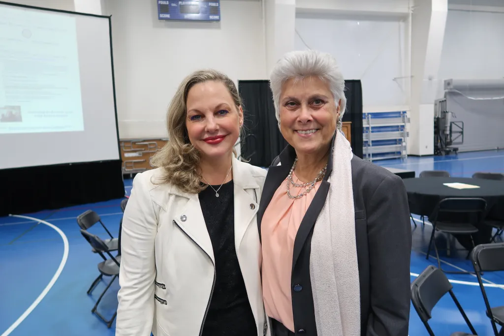 Keynote speaker Gioia Guerrieri with her UNE mentor Marilyn Gugliucci