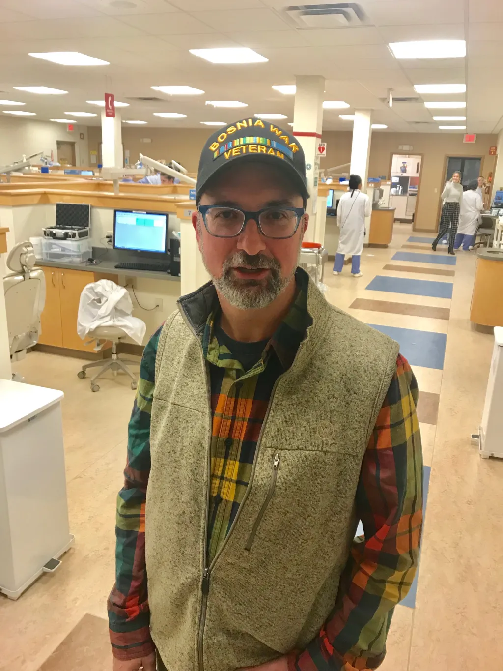 Navy veteran David Barber helped arrange the discounted dental care event