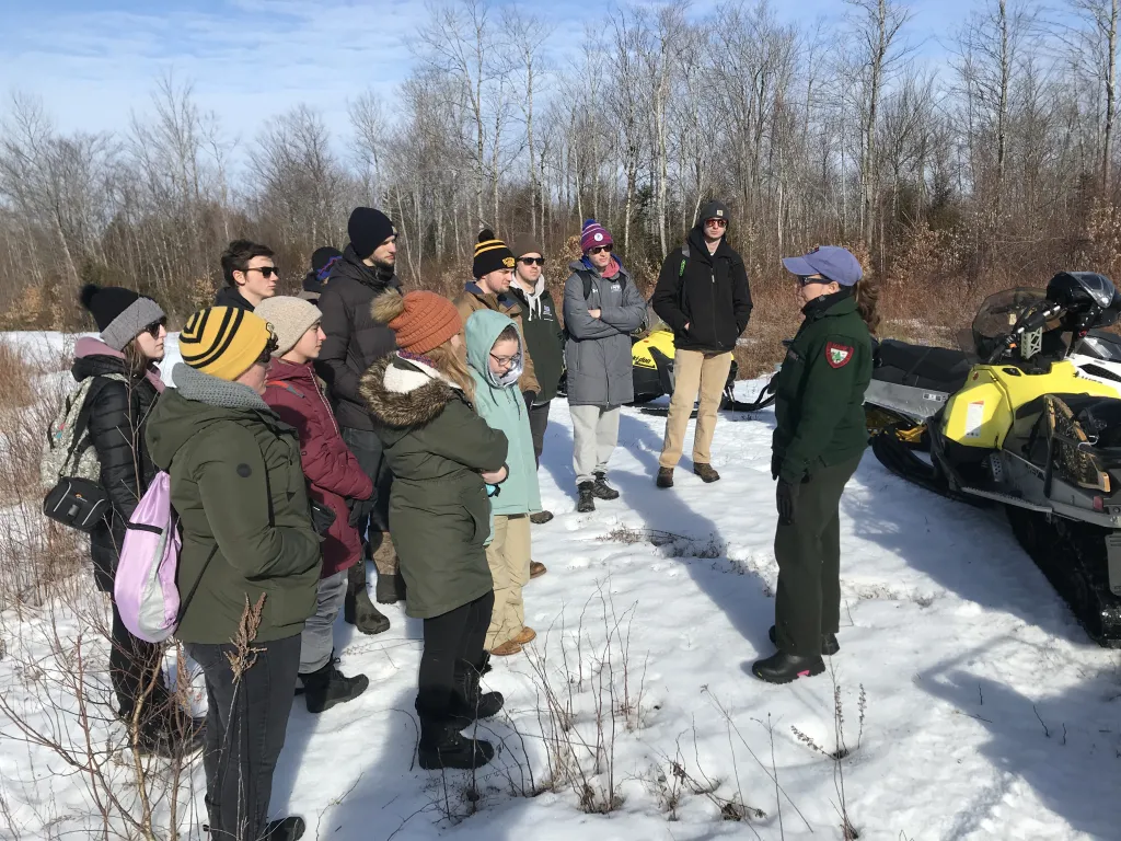 Students learned about IF and W's 40-year bear study, the oldest of its kind in the country