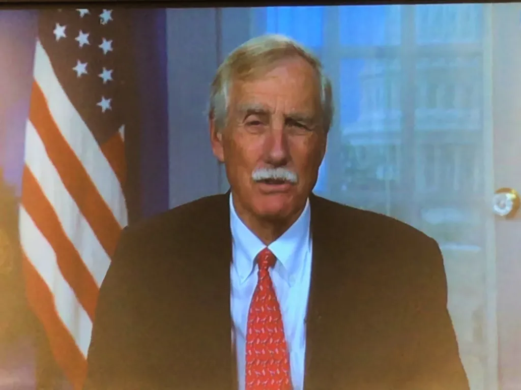 Senator King spoke to students via Skype about the importance of education in his life