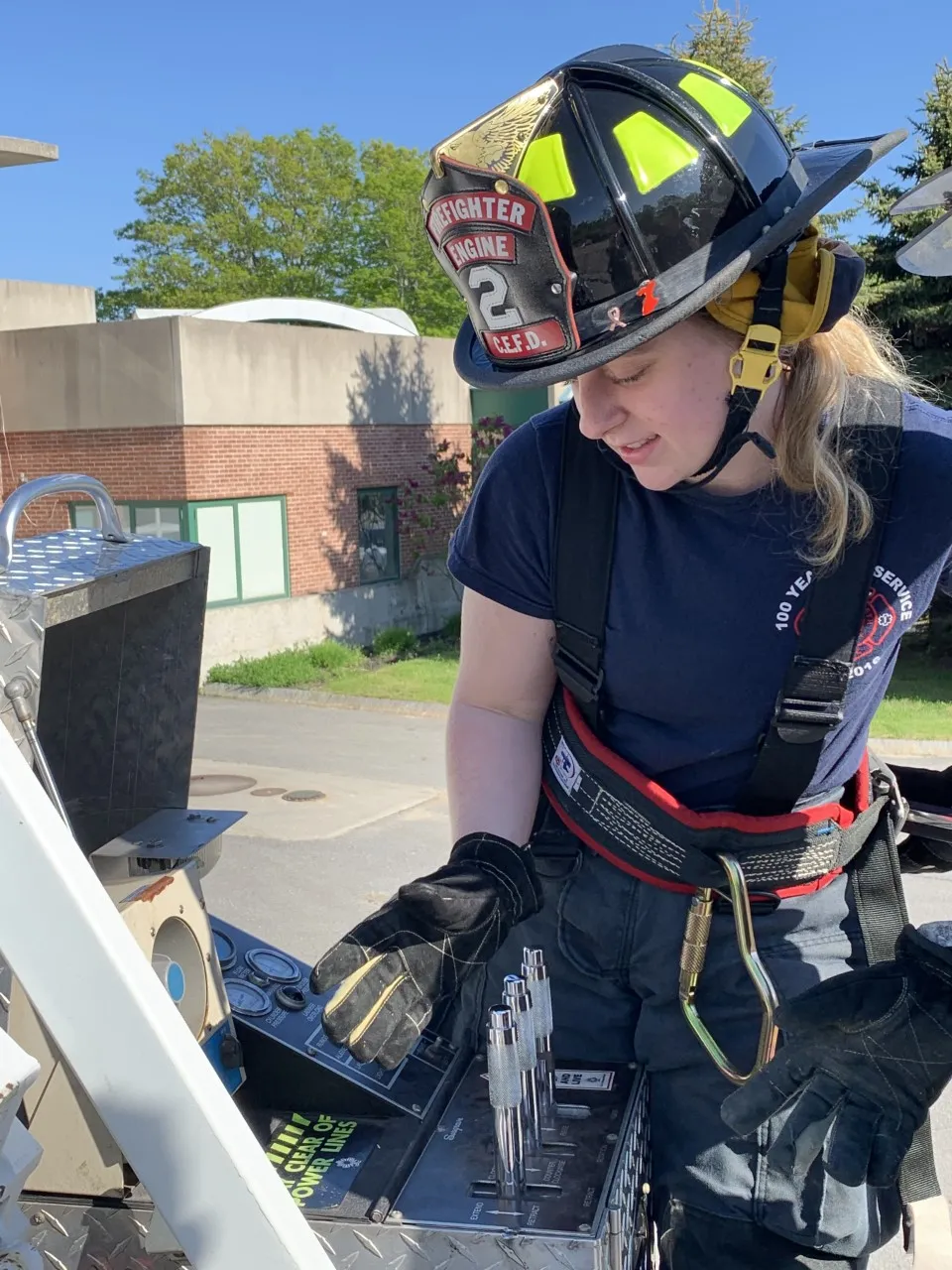 Nicole has also worked the past two years as a firefighter in Cape Elizabeth