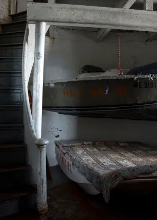 Lighthouse keeper's quarters inside the lighthouse