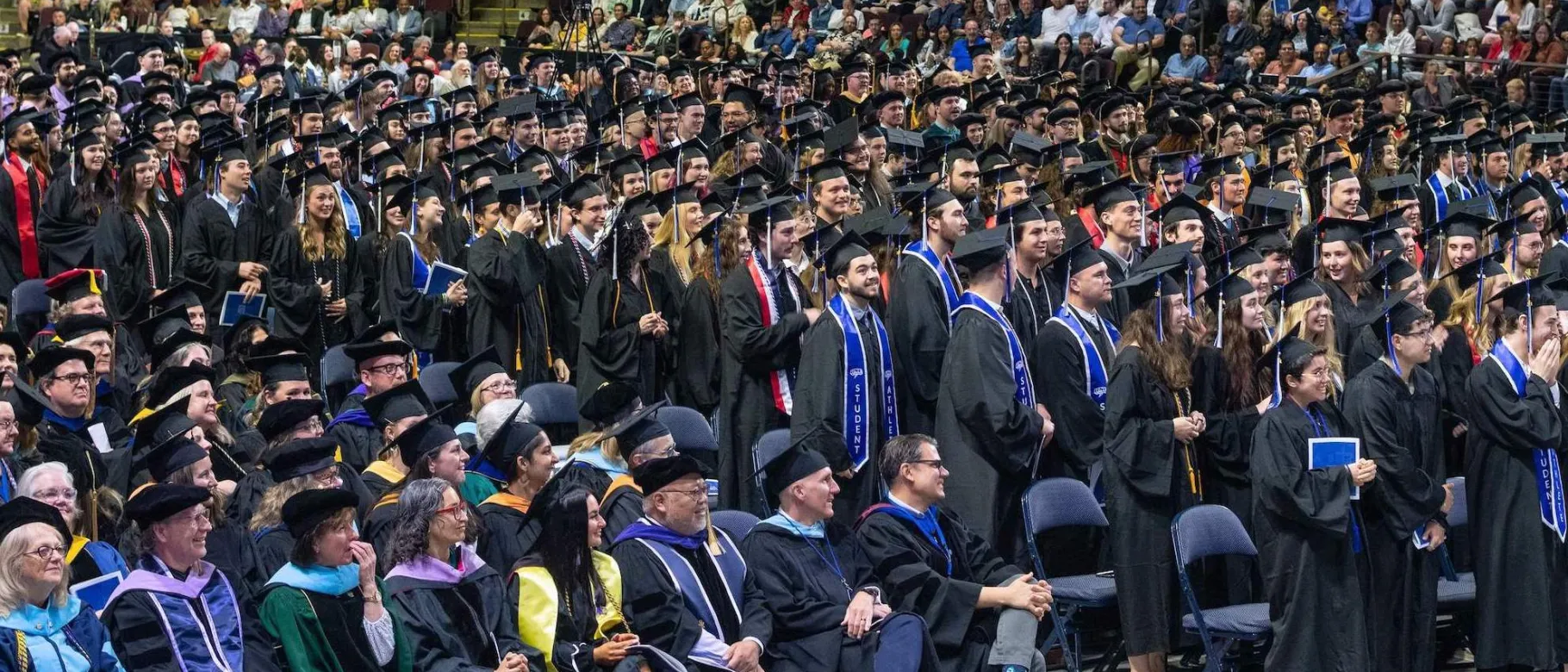 A sea of graduates in the Cross Insurance Arena
