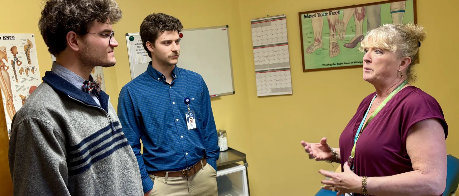 UNE medical students speak with a rural health provider