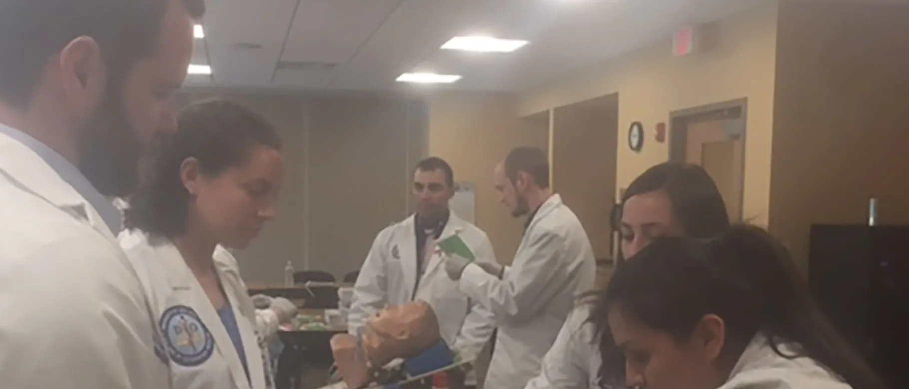 Students perform a clinical simulation exercise at The Aroostook Medical Center in Presque Isle