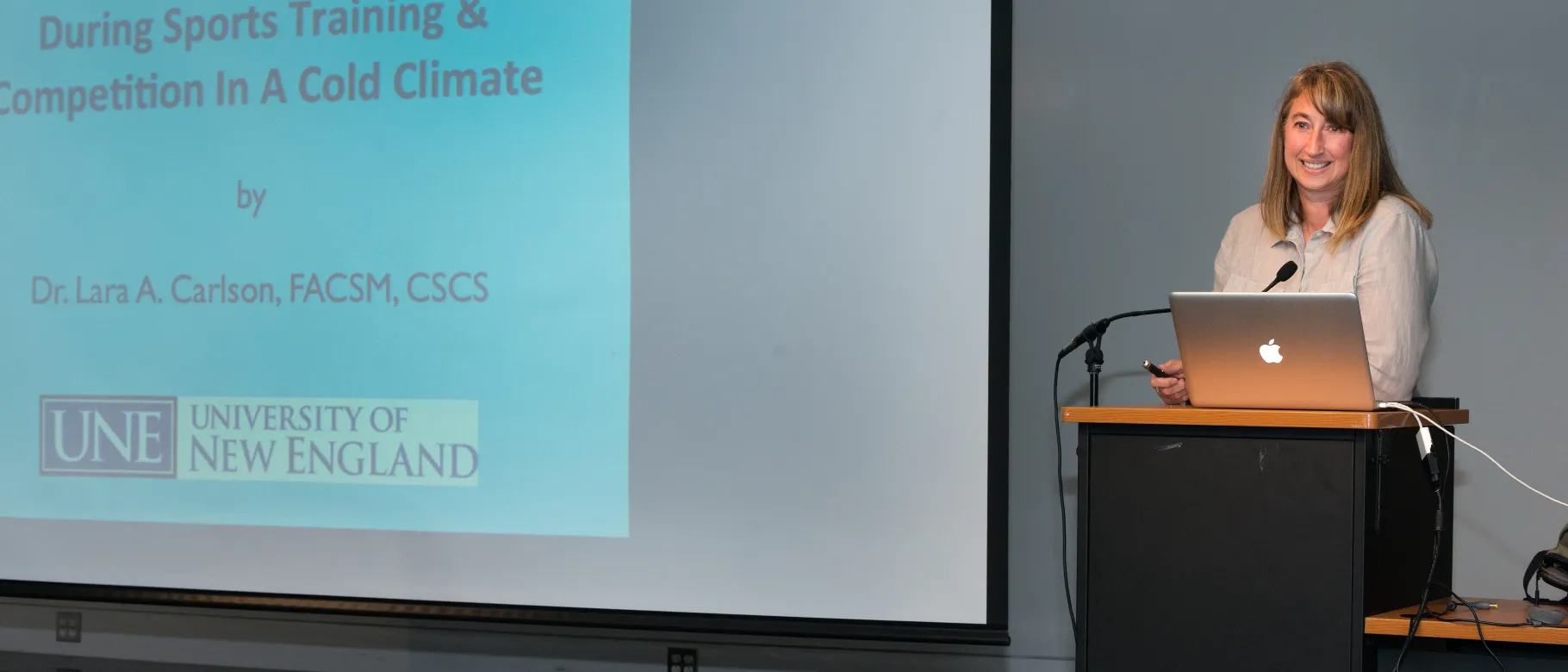 Lara Carlson presents for the Maine and the Arctic Speaker Series
