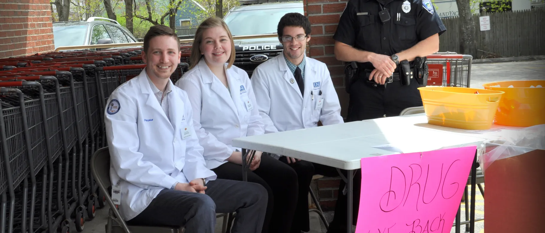 L-R: Pharmacy students Eric Payeur, Katrina Gilman and Liam Lombard