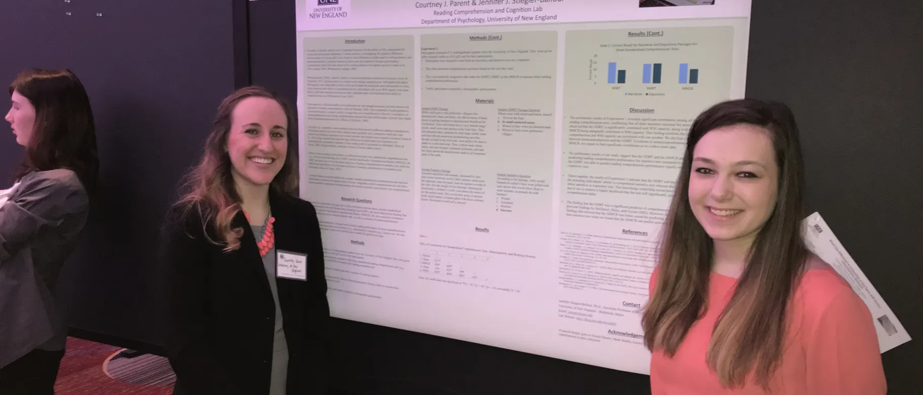 Courtney Parent and Nicole Martin recently presented research at the 90th annual Eastern Psychological Association meeting