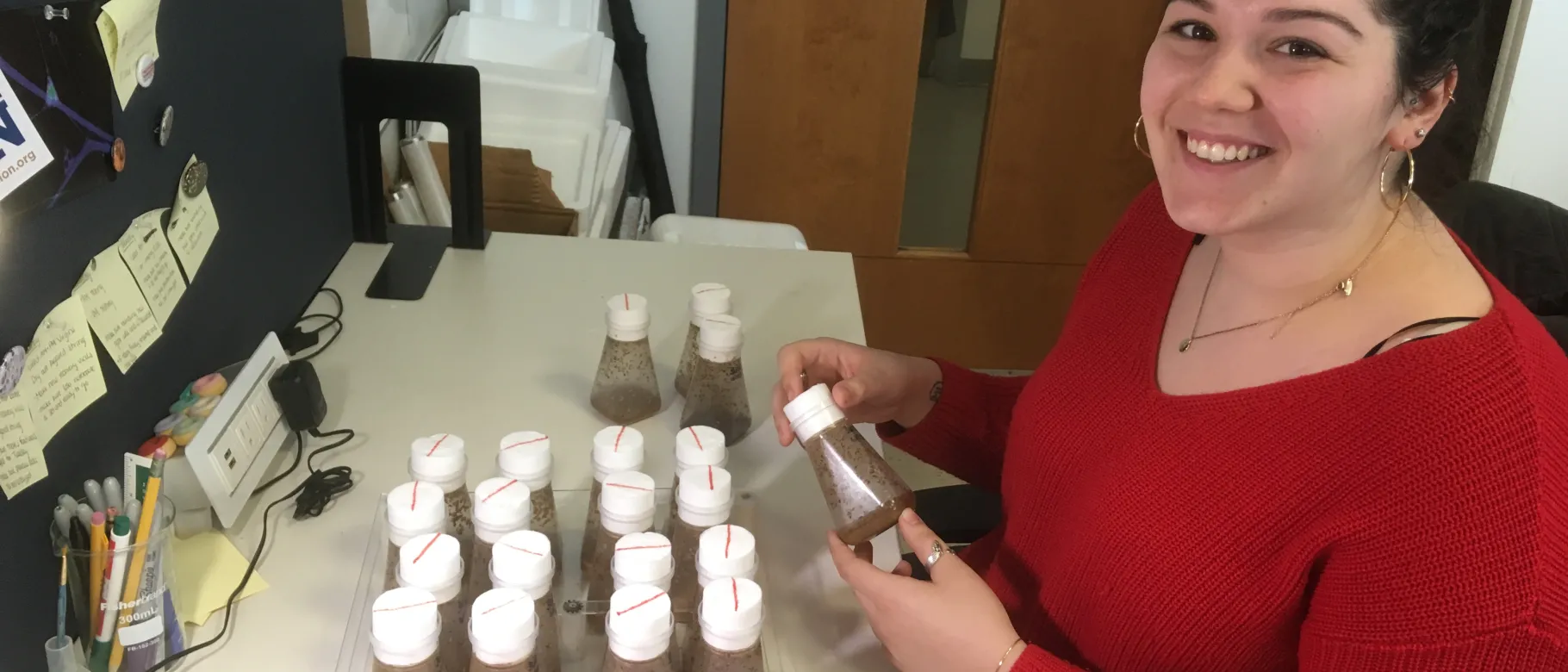 Neuroscience major Samia Pratt conducting research in the Ganter Lab