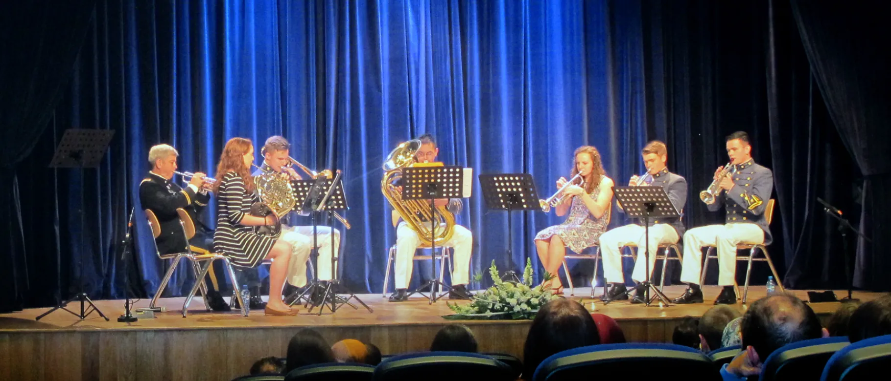 Virginia Military Institute’s Brass Ensemble performs at UNE’s Tangier Campus