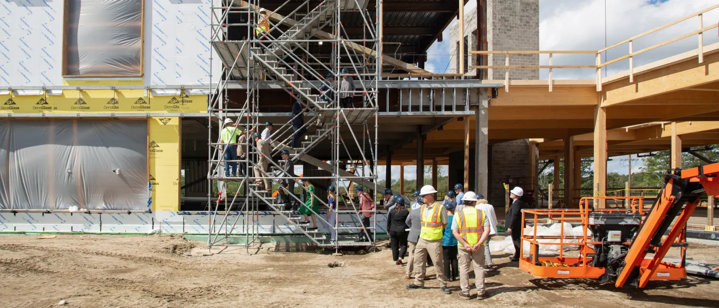 Construction of the new Harold and Bibby Alfond Center for Health Sciences