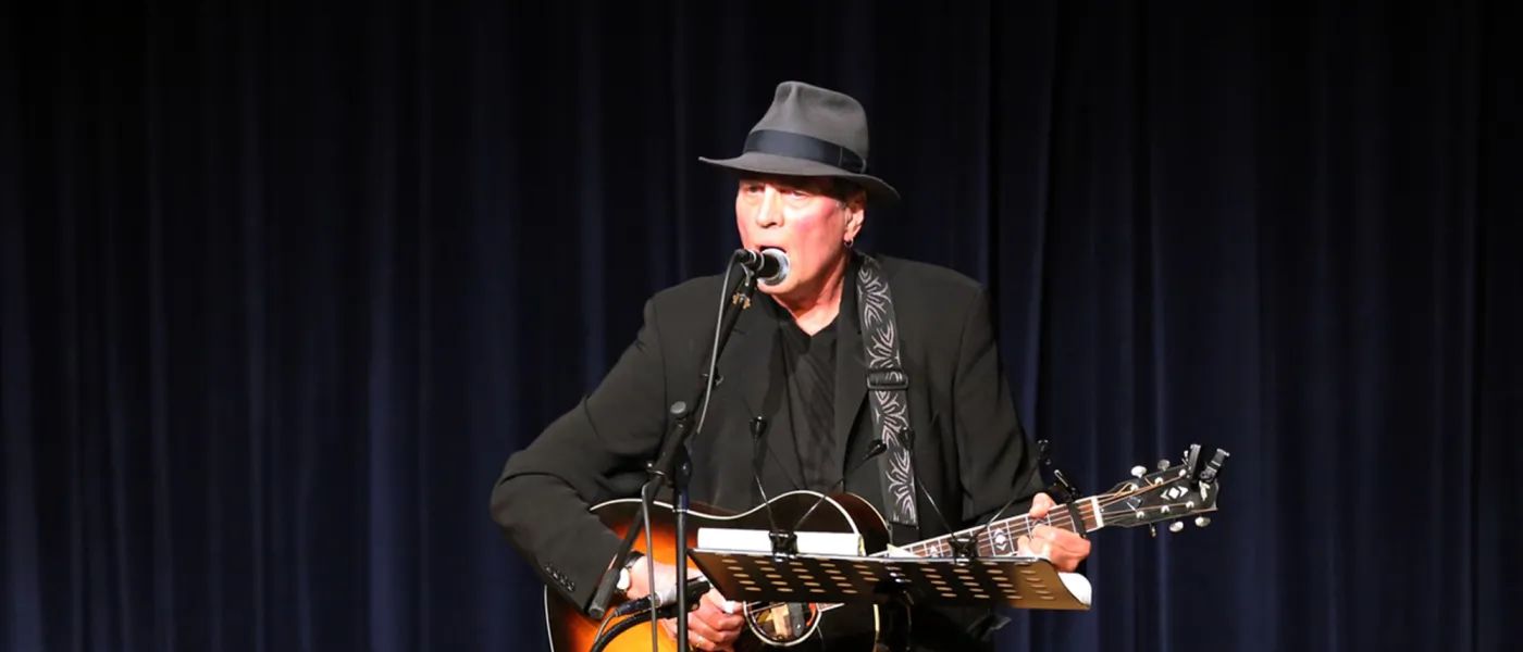 Singer/songwriter Eric Anderson performs a concert at U N E Tangier as part of Tangier Festival.