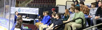 Business Department students attend an industry night panel featuring local sports and recreation professionals