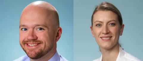 Head shot photo of Ross Isacke and Meredith Beauregard