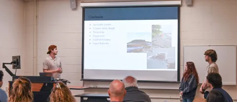 UNE outdoor business students provide marketing ideas that aid local land trust 