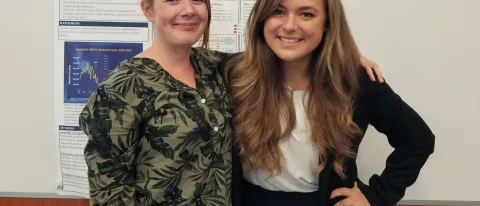 Associate Professor Meghan May, Ph.D., and Haley Etskovitz (COM, ’21) 