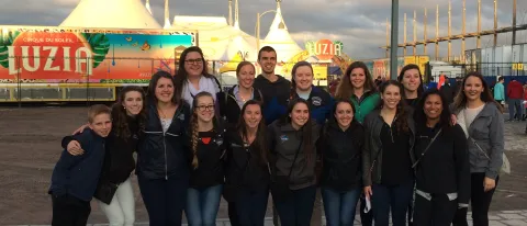 UNE Exercise and Port Performace students visit Cirque Du Soleil headquarters in Montreal