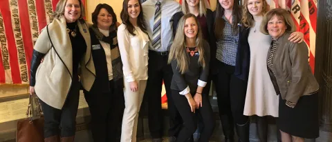 UNE Nursing students at the State House 