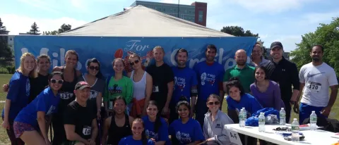 Members of UNE's Dental Medicine Student Association at the Miles for Smiles 5K