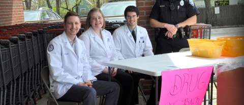 L-R: Pharmacy students Eric Payeur, Katrina Gilman and Liam Lombard 