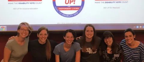UNE Occupational Therapy students helped individuals with disabilities "Rev up the Vote"