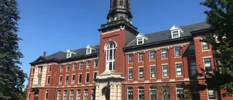Students are gathering information for research from residents of the Motherhouse, a former convent converted into housing 