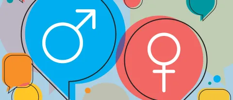 graphic of gendered language