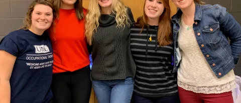 Five undergraduate UNE students certified as Peer Health Educators