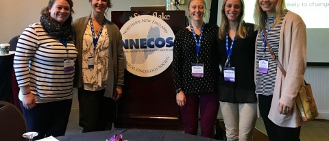 UNE Doctor of Physical Therapy students join Amy Litterini at Northern New England Clinical Oncology Society meeting
