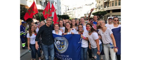 UNE President James Herbert arrived in Tangier for his first visit to the University's Morocco Campus just as the Tangier Intern